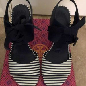 NWOB Tory Burch Nautical Sandal Wedge Size 9